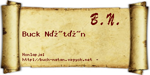 Buck Nátán névjegykártya